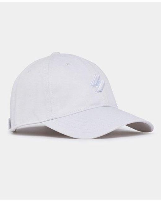 Superdry White Code Baseball Cap Optic for men