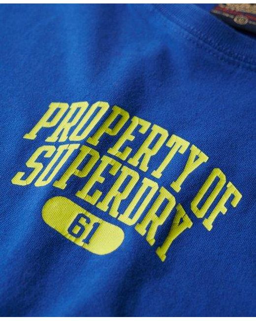 Superdry Blue Super Athletics Fitted T-shirt