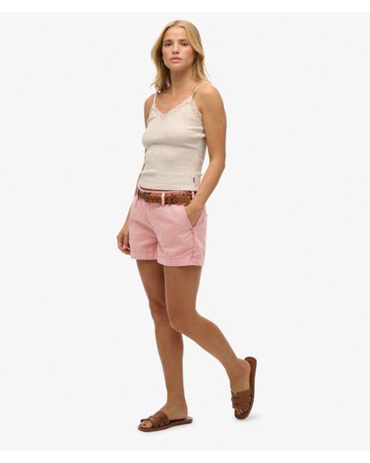 Superdry Pink Classic Chino Shorts