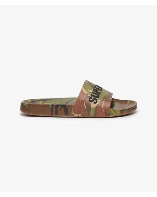 Superdry White & Co Camo Print Pool Sliders for men