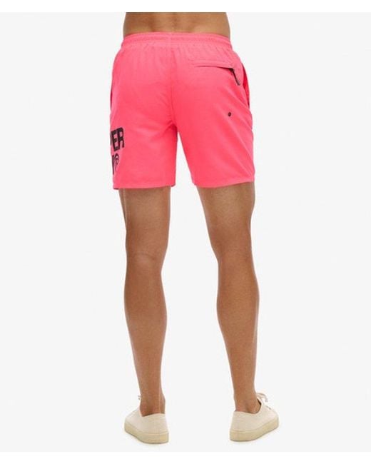 Superdry Gerecyclede Sportswear Zwemshort Met Logo - 43 Cm in het Red voor heren