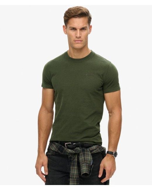 Superdry Green & Co Essential Logo Embroidered T-shirt for men