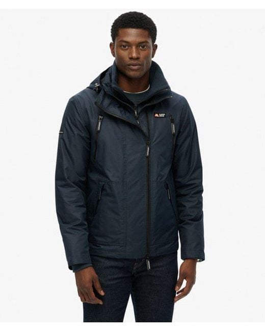 Superdry Blue & Co Hooded Mountain Windbreaker Jacket for men