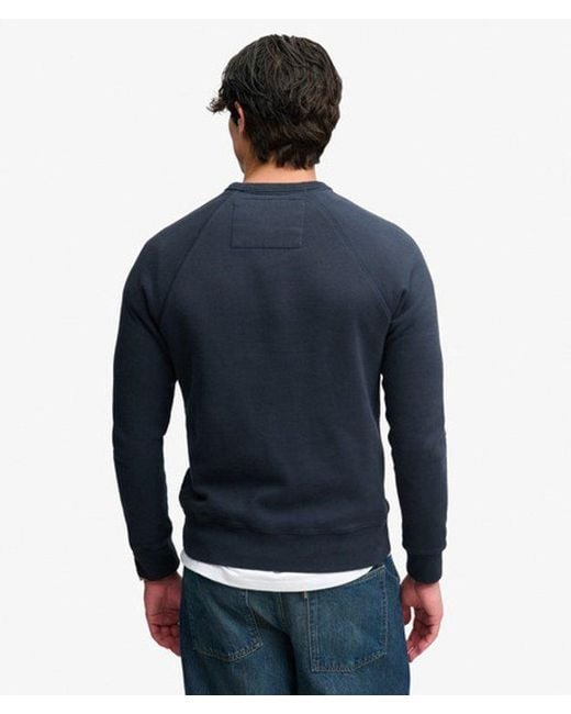 Superdry Blue & Co Athletic Felt Applique Crew Neck Sweatshirt for men