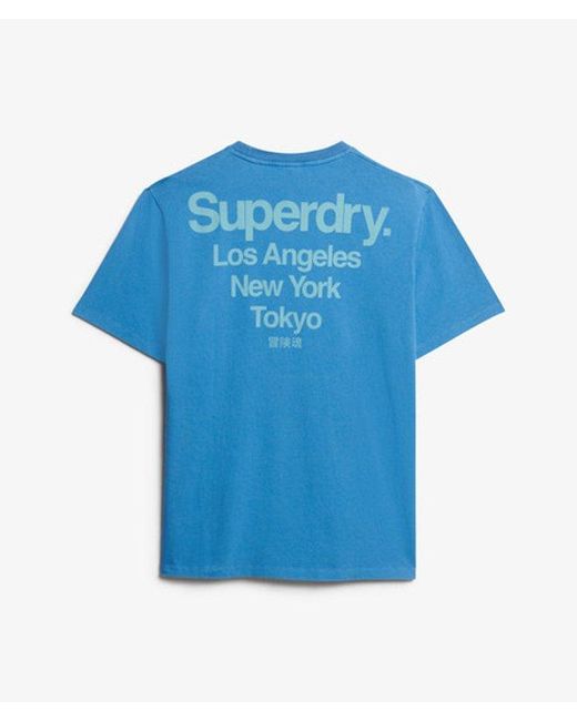 Superdry Blue & Co Core Logo City T-shirt for men