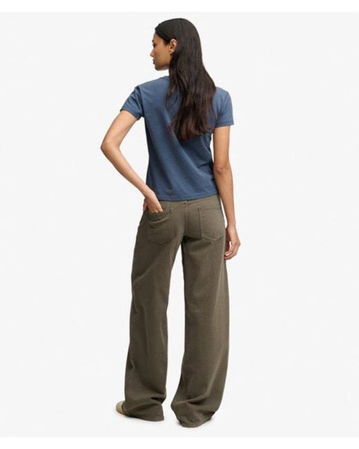 Superdry Blue & Co Mid Rise baggy Pants