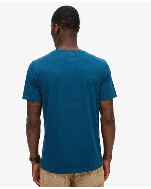 Superdry Blue Tonal Venue Logo T-shirt for men