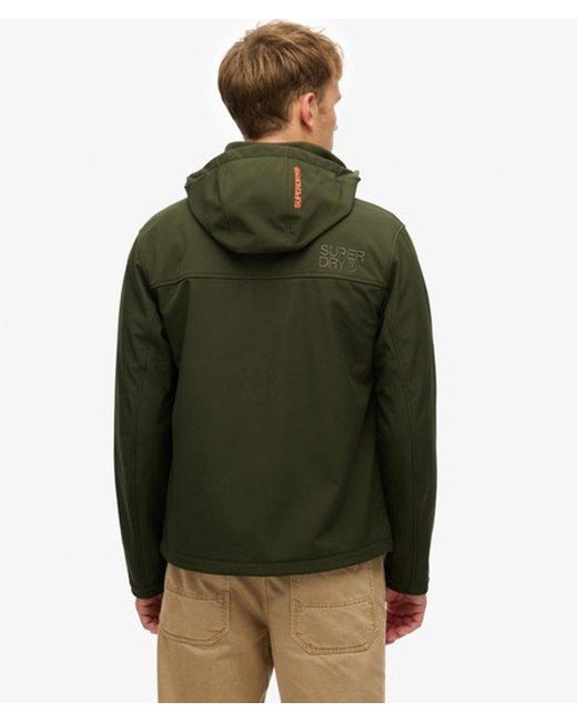 Superdry Green & Co Hooded Soft Shell Trekker Jacket for men