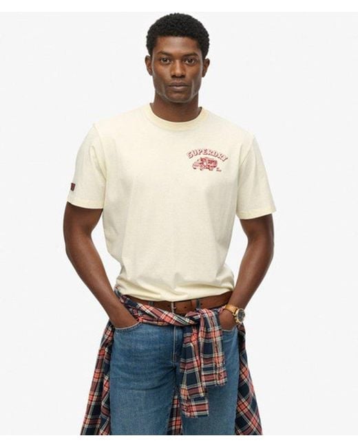 Superdry Trade Tools Oversized T-shirt in het Natural voor heren