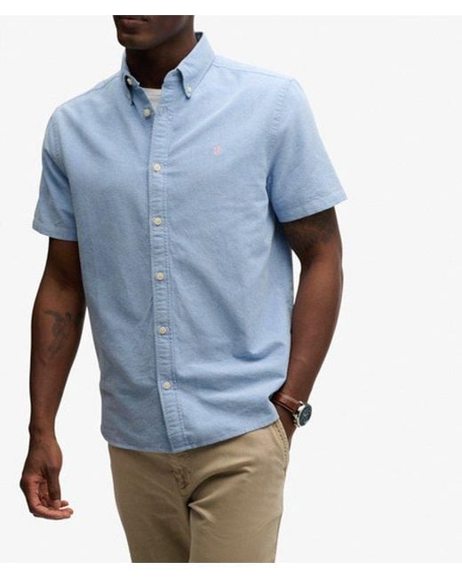 Superdry Blue & Co Preppy Oxford Short Sleeve Shirt for men