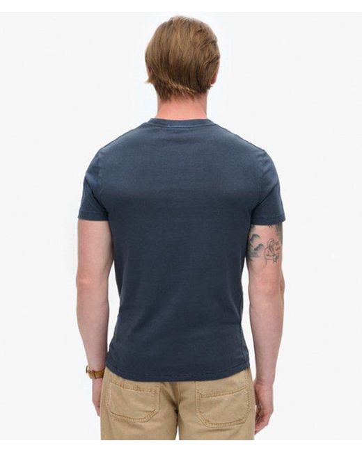 Superdry Blue & Co Essential Washed Pocket T-shirt for men