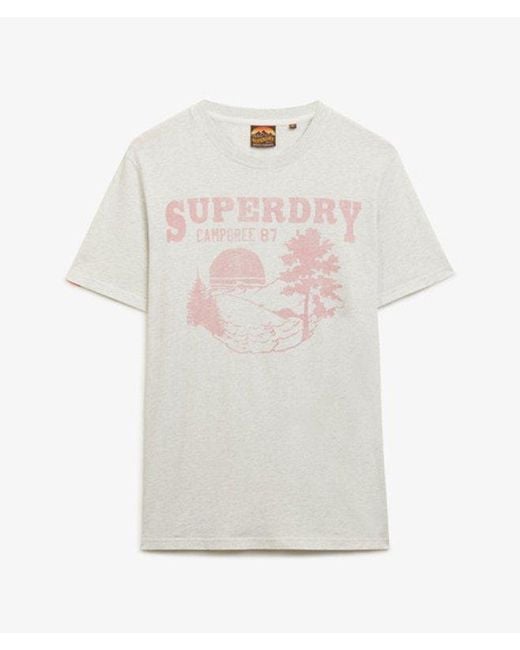 Superdry White & Co Lo-fi Outdoor Mono Relaxed T-shirt for men