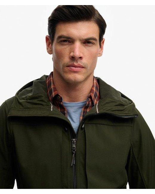 Superdry Black & Co Hooded Softshell Trekker Jacket for men