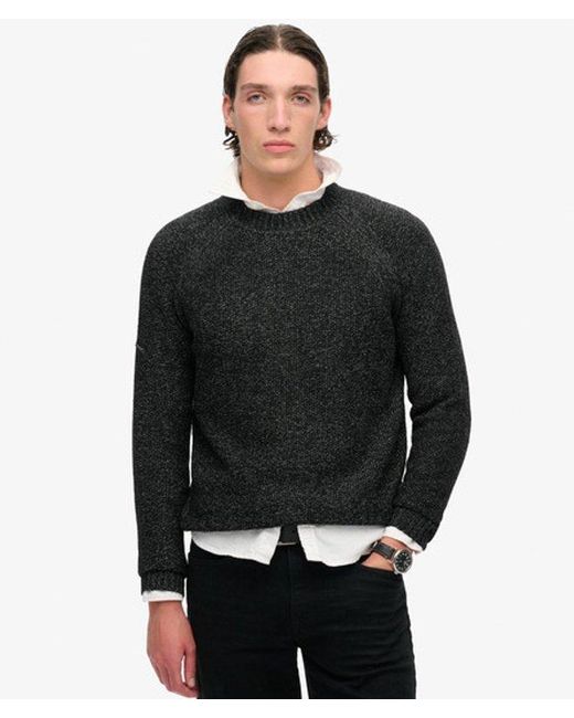 Superdry Black & Co Chunky Raglan Jumper for men