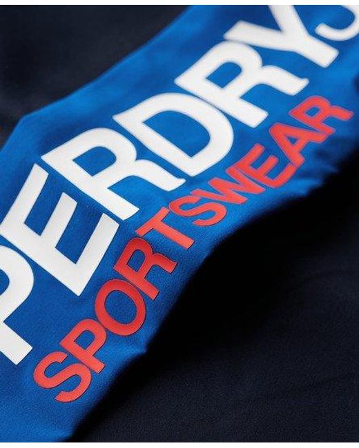 Superdry Gerecyclede Sportswear Boardshort Met Logo - 48 Cm in het Blue voor heren