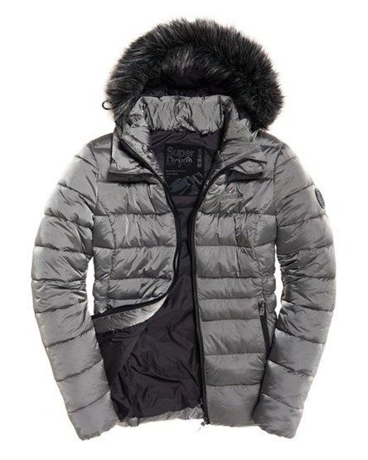 superdry metallic padded jacket