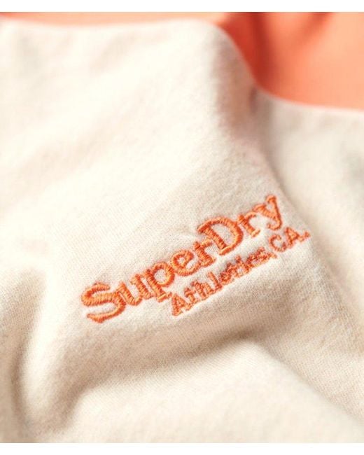 Superdry Red & Co Ladies Slim Fit Colour Block Essential Logo Long Sleeve Baseball Top