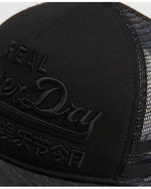Superdry Gray Premium Good Cap Washed for men