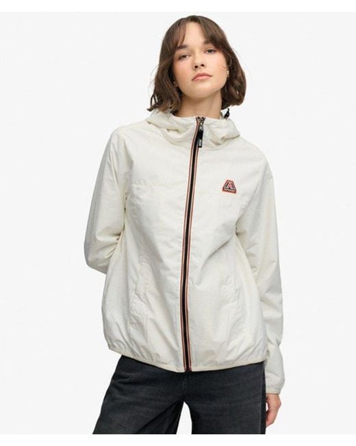 Superdry White Essential Tri Windbreaker Jacket