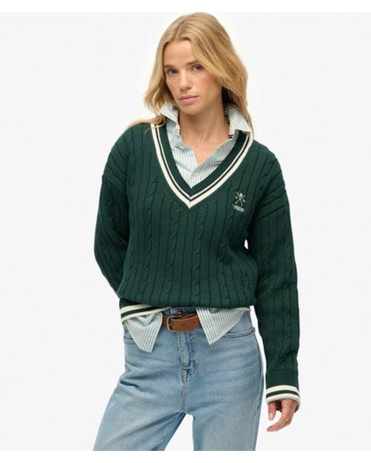 Superdry Green Cricket Club Jumper