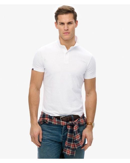 Superdry White & Co Essential Jersey Polo Top for men