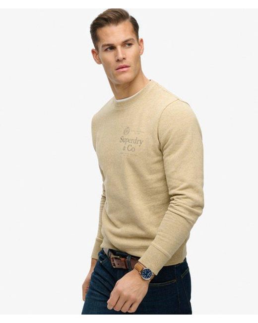 Superdry Natural 1954 Company Relaxed Sweatshirt for men