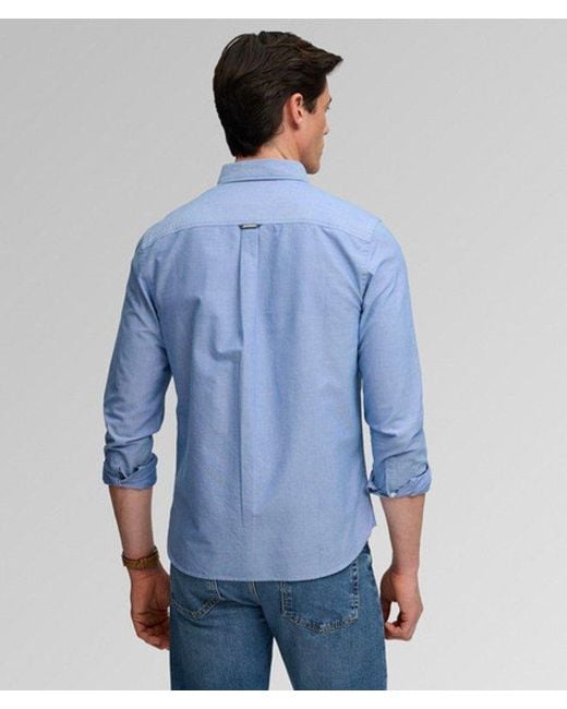 Superdry Blue & Co Classic Oxford Long Sleeve Shirt for men