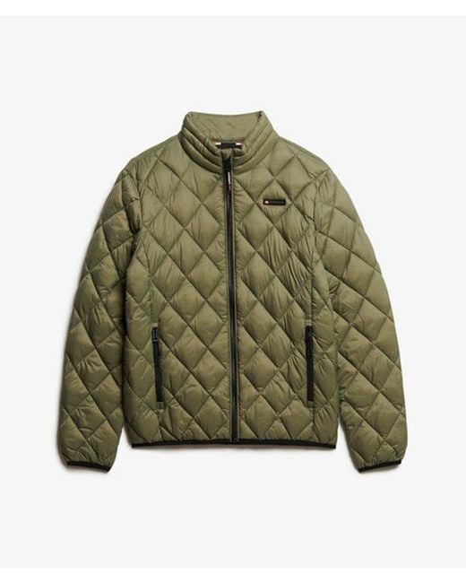 Superdry Green Diamond Quilt Fuji Lite Jacket for men