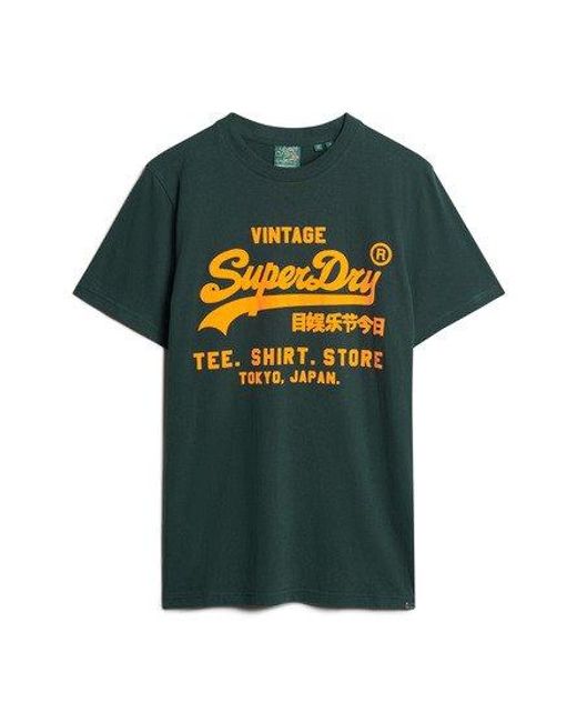 Superdry Green Neon Vintage Logo T-shirt for men