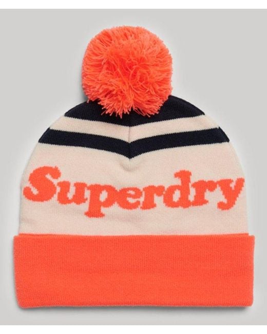 Superdry Red & Co Classic Logo Beanie
