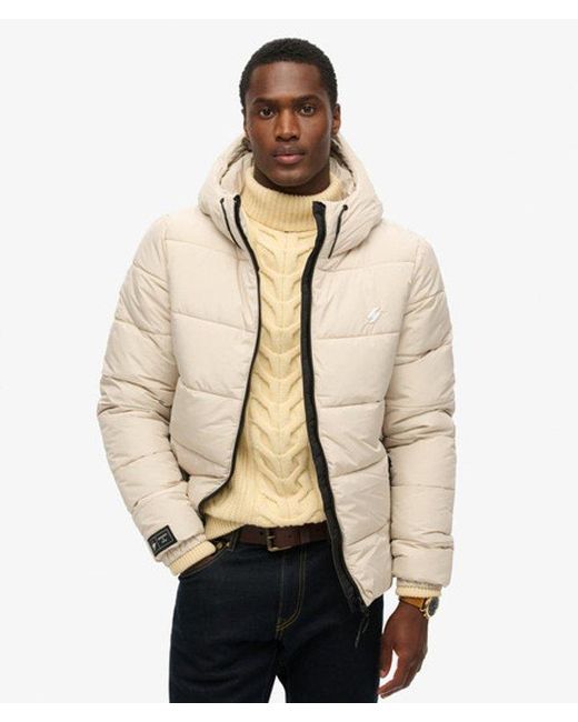 Superdry Natural & Co Hooded Sports Puffer Jacket for men