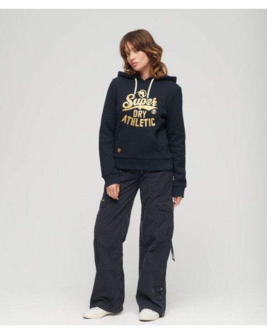 Superdry Blue & Co Scripted College Graphic Hoodie