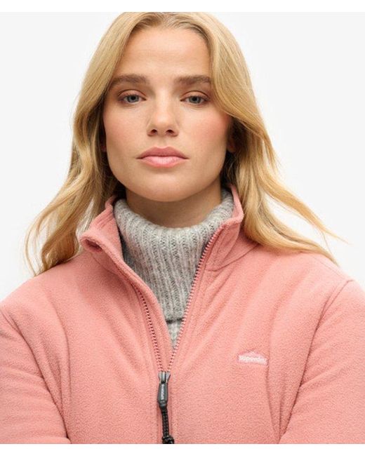 Superdry Red & Co Polar Fleece Full Zip Jacket