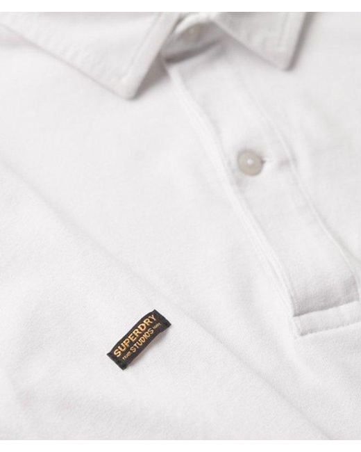 Superdry White & Co Studios Long Sleeve Jersey Polo Shirt for men