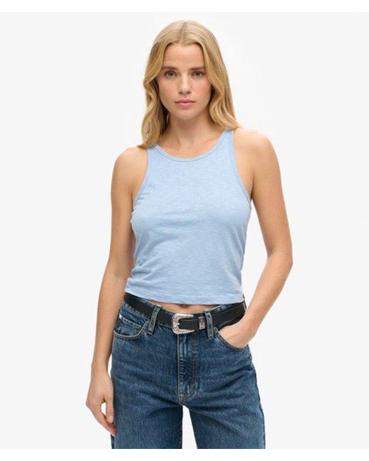 Superdry Blue & Co Ruched Tank Top