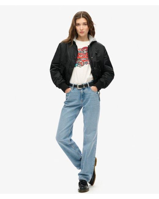 Superdry Tokyo Relaxed T-shirt Met Vintage Logo En Print in het White