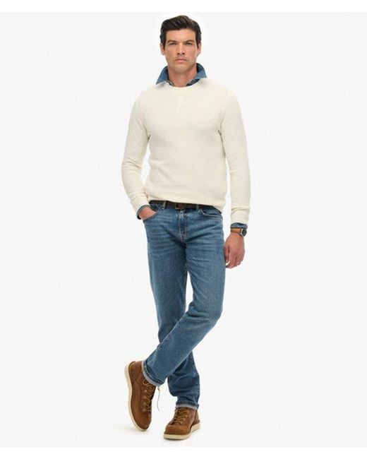 Superdry White & Co Light Weight Cotton Texture Jumper for men