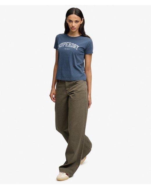 Superdry Blue & Co Mid Rise baggy Pants