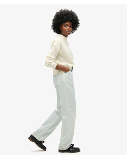 Superdry White & Co Organic Cotton Wide Leg Jeans