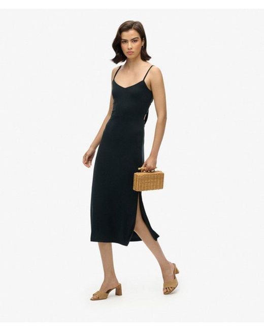 Superdry Blue & Co Modal Jersey Open Back Dress