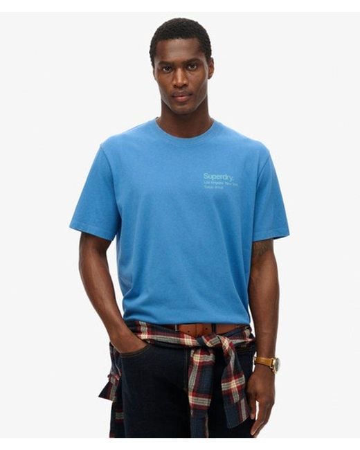 Superdry Blue & Co Core Logo City T-shirt for men