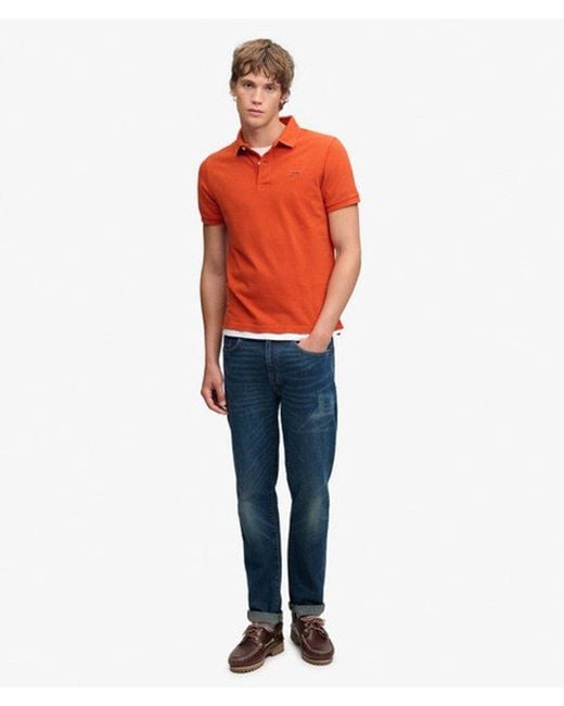 Superdry Red & Co Classic Pique Polo Shirt for men