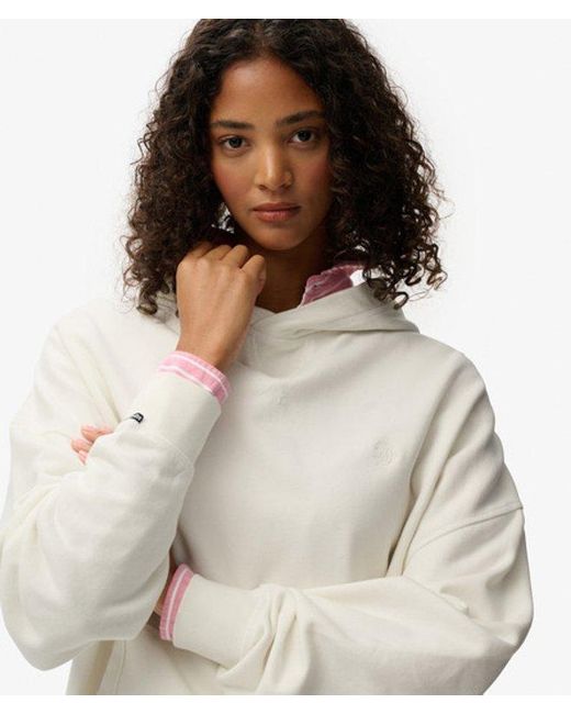 Superdry Studios Relaxed Hoodie in het White