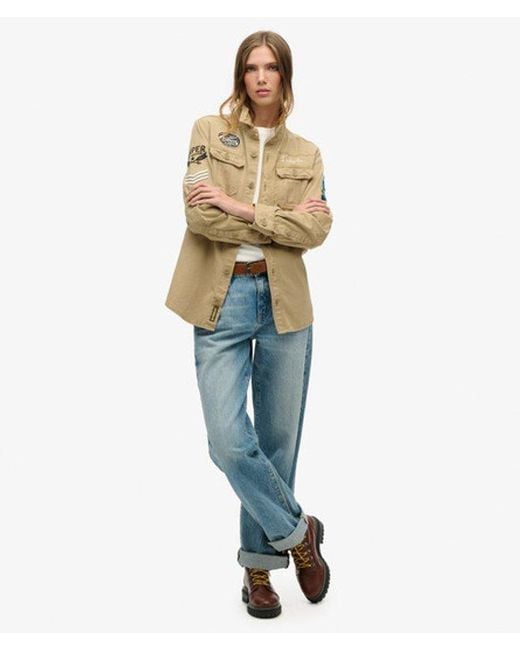 Superdry Natural Cotton Embroidered Classic Scout Shirt