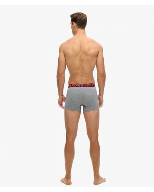 Superdry Blue & Co Classic Panelled Boxer Triple Pack for men
