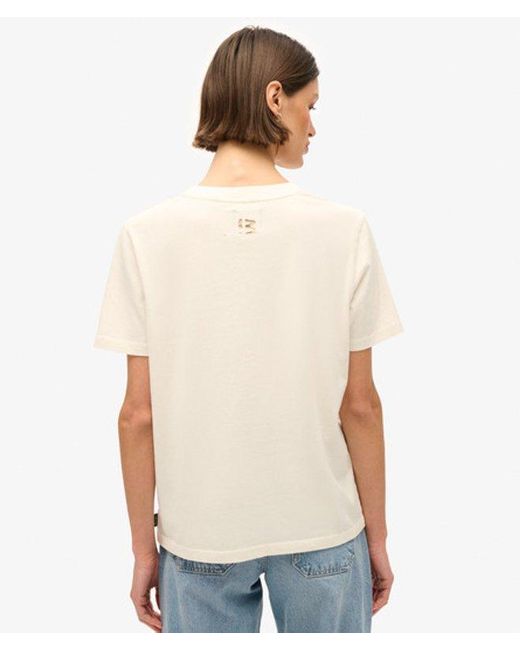 Superdry White & Co Tattoo Script Relaxed T-shirt