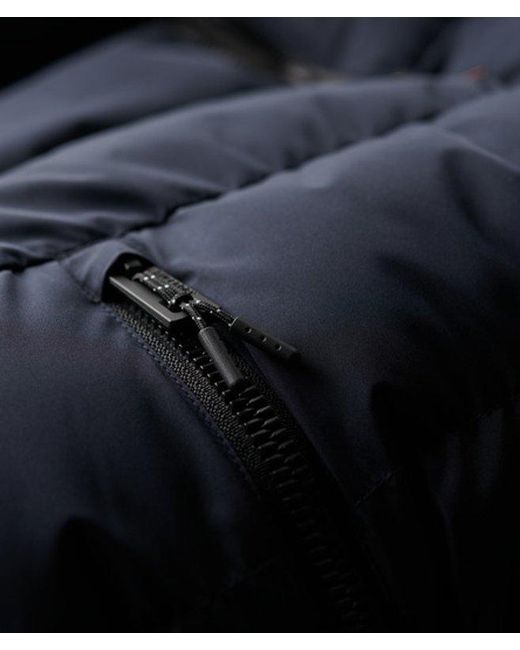 Superdry Black & Co Hooded Sports Puffer Jacket for men