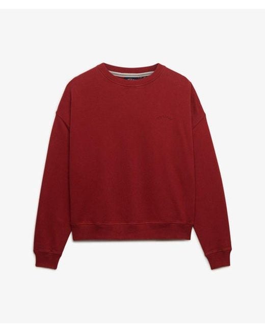 Superdry Red & Co Essential Logo Crew Sweatshirt