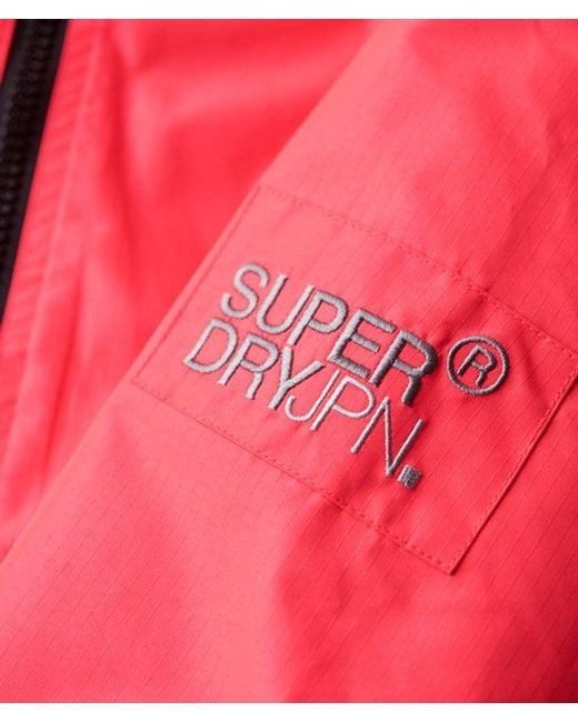 Superdry Pink & Co Fully Lined Embroidered Logo Hooded Mountain Windbreaker Jacket