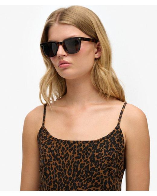 Femme Lunettes De Soleil Rétro Carrées Taille: 1Taille Superdry en coloris Black